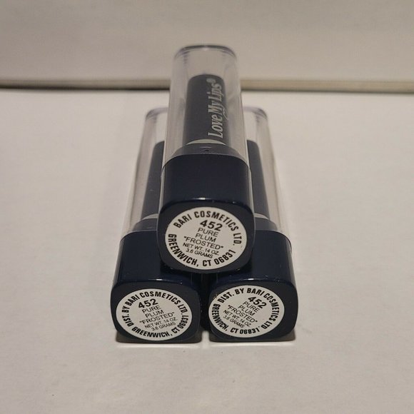 Lof Of 3 Love My Lips #452 Pure Plum Frosted Bari Cosmetics - Picture 4 of 4